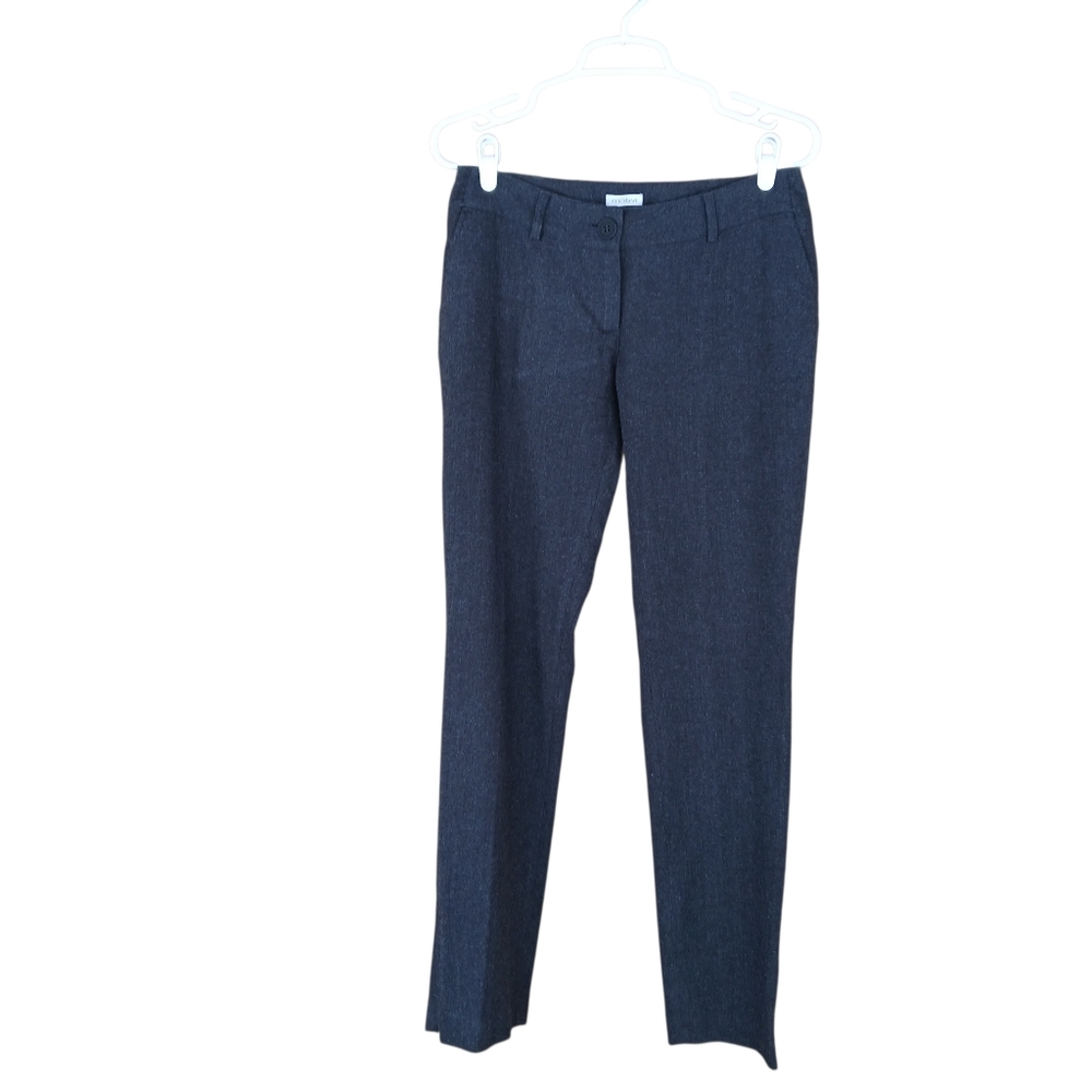 Motivi Charcoal Gray Low Rise Wool & Cotton Pants Size 6